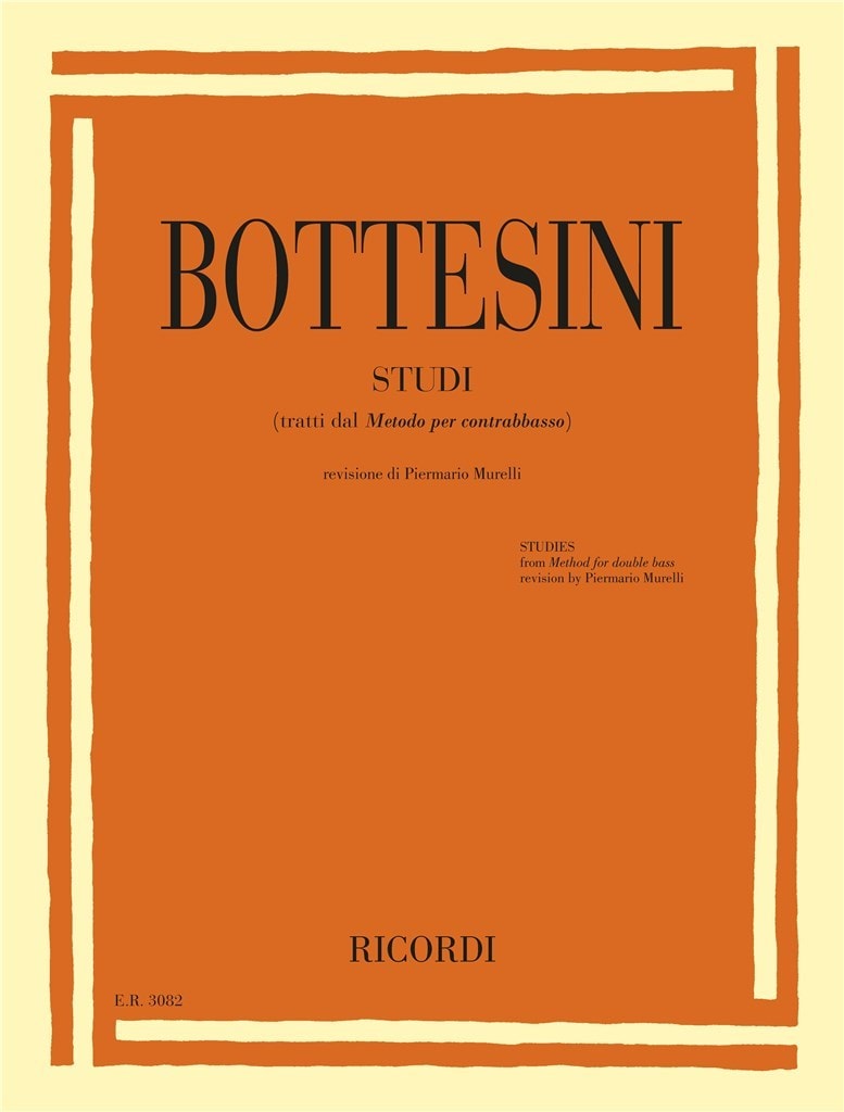 Bottesini: Studies for Double Bass published by Ricordi